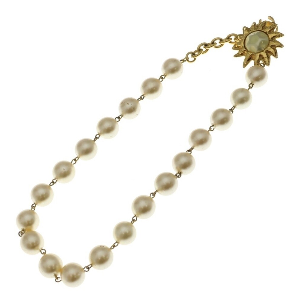 Chanel Cc Logo Sun Pearl Necklace 19' #354904C77B